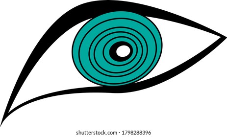 
Vector image of an eye An eye with a green pupil