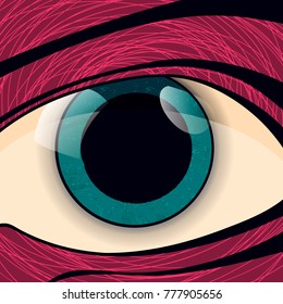 Vector image of the eye. vanguarde.
