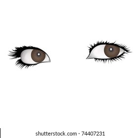 The vector image of eyes. Eyes, a sight.