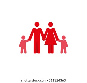 Vector image of a family