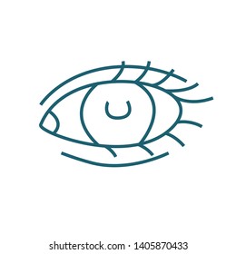 vector image of a female eye isolated on a white background. the eye icon. line art