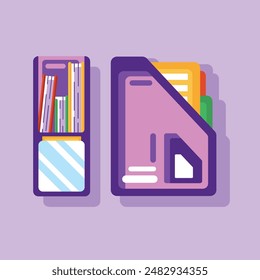 A vector image of file organizer