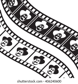 vector image of film