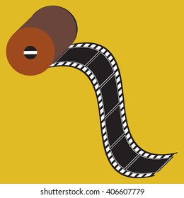 vector image of film