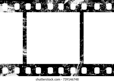 vector image of a film. brush strokes. grunge.