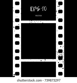 vector image of a film. brush strokes. grunge.