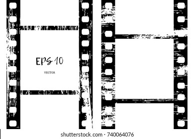 vector image of a film. brush strokes. grunge.