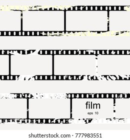 vector image of a film. retro style.
grunge. brush strokes.