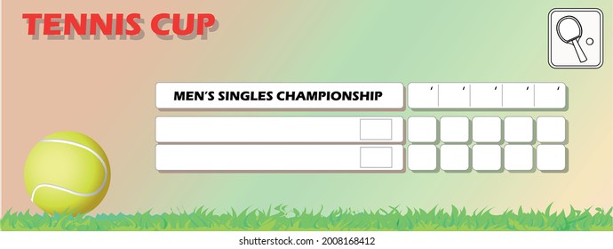 Vector image final table tennis championship 