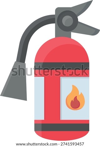 Vector image of a fire extinguisher with a price tag of 1 credit, USD $1.