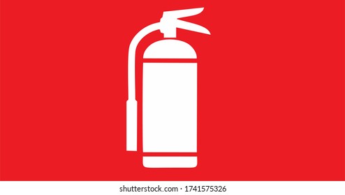 Vector image of the fire extinguisher sign