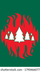 Vector image of fire protection symbol icon