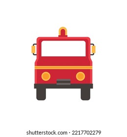 vector image fire truck icon with white background