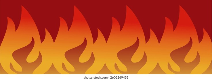 vector image of fire with yellow and red gradient colors as design inspiration for decoration and ornaments