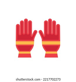 vector image of firefighter gloves icon with white background