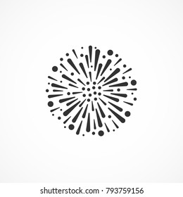 Vector Image Of A Fireworks Icon.