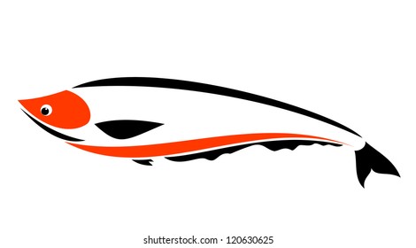 Vector image of an fish