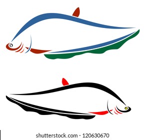 Vector image of an fish