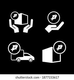 Vector image. Fish transport icon.