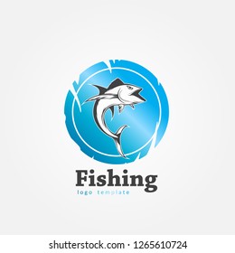 vector image fishing logo