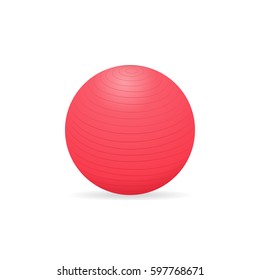 Vector image of a fitness ball.