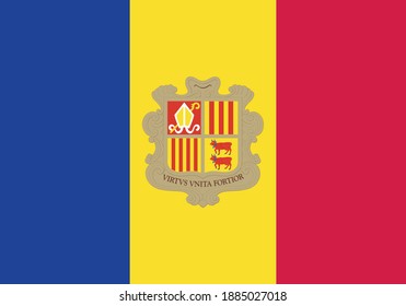 Imagen vectorial de la bandera de Andorra