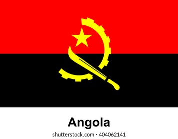 vector image of flag Angola