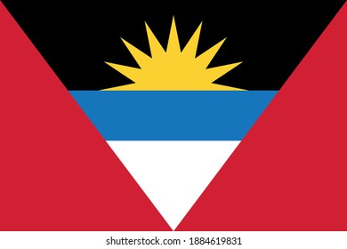 Vektorbild der Flagge von Antigua und Barbuda