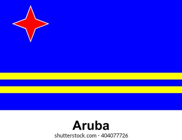 vector image of flag Aruba
