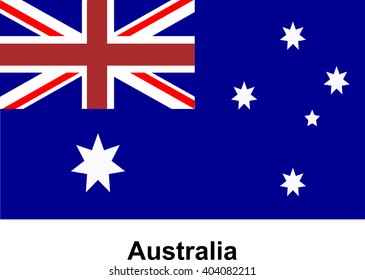 vector image of flag Australia