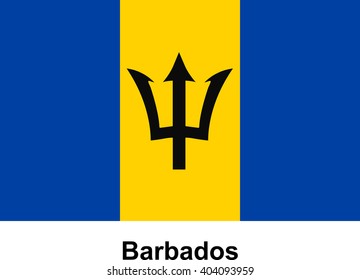 vector image of flag Barbados