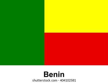vector image of flag Benin