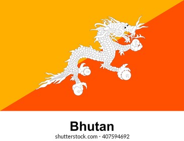 vector image of flag Bhutan