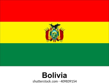 vector image of flag Bolivia