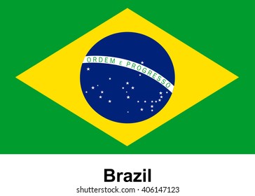 vector image of flag Brazil