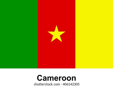 vector image of flag Cameroon