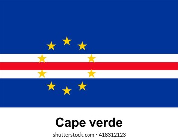 Vector image of flag Cape verde