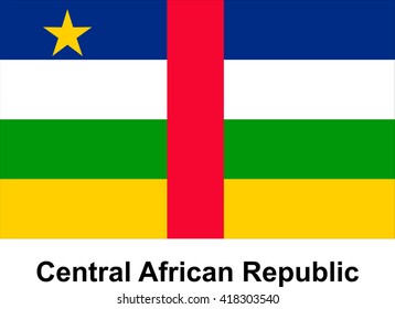 Vector image of flag Central African Republic