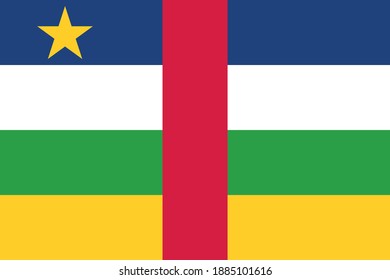Vector image of the flag of the Central-African Republic
