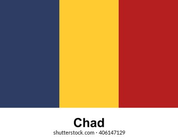 vector image of flag Chad