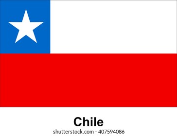 vector image of flag Chile