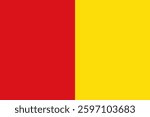 Vector image of the flag of the city of Liege, featuring accurate proportions and official colors.