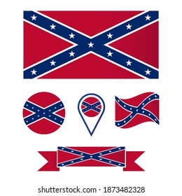 vector image of the flag of the Confederate States of America