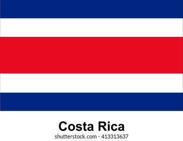 Vector image of flag Costa Rica