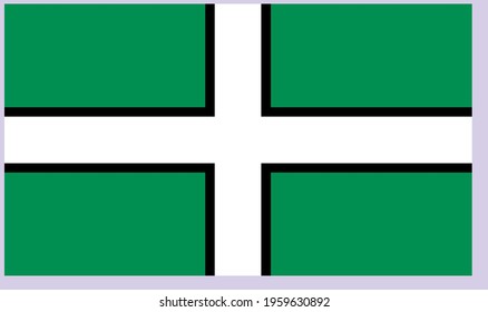 Vector image flag of Devon