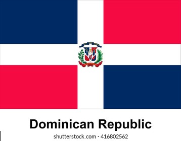 Vector image of flag Dominican Republic