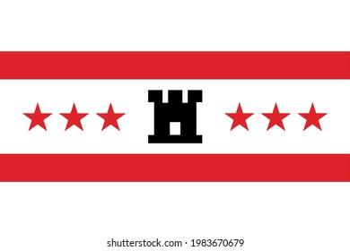 Vector image flag of Drenthe in the Netherlands