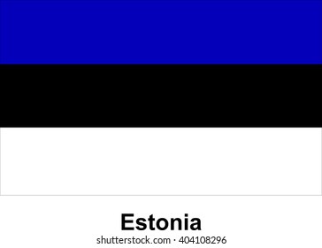 vector image of flag Estonia