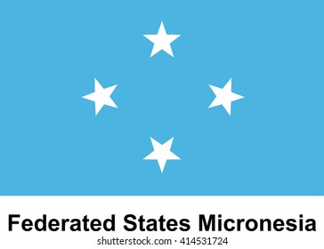 Vector image of flag Federated States Micronesia