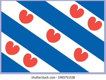 Bandera de imagen vectorial de Friesland